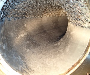 New refractory in a FCC Flue Gas Line. Photo courtesy of Refinery Services Construction Co, LLC